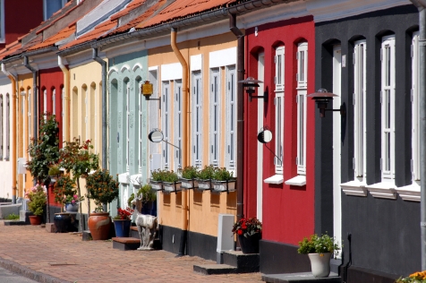 Colourful Houses On Denmark&#039;s Second Largest Island