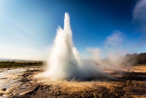 Strokkur Spouts Impressively Every 5 To 10 Minutes