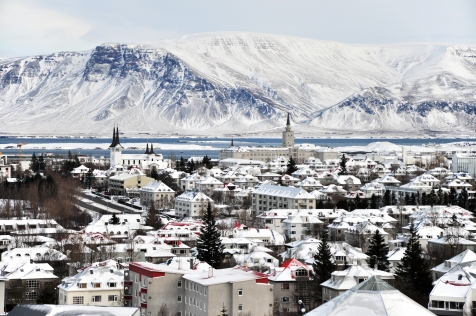 Winter View Over Reykjavik