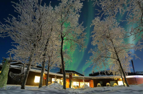 Aurora Borealias Above The Lodge