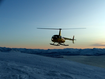 Helicopter Flight Around The Island Of Tromsoya