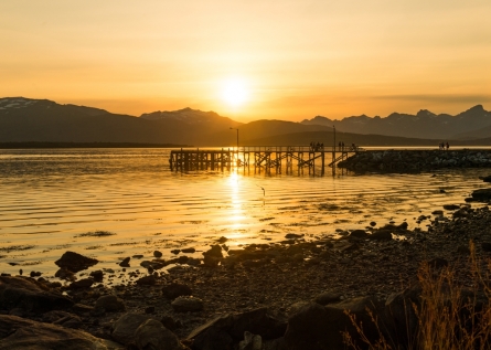 The Midnight Sun Along The Norwegian Coastline 